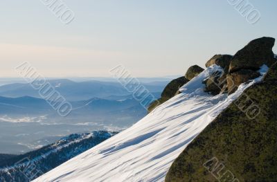 mountains in winter