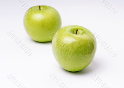 Apples on a white background.
