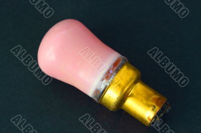 small pink lightbulb