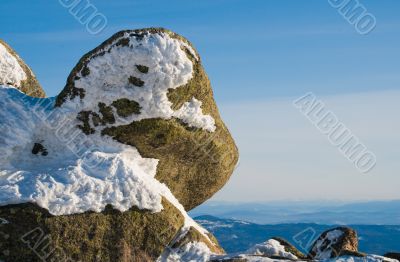 stone on mountain