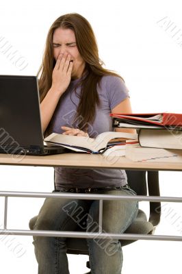 Tired student