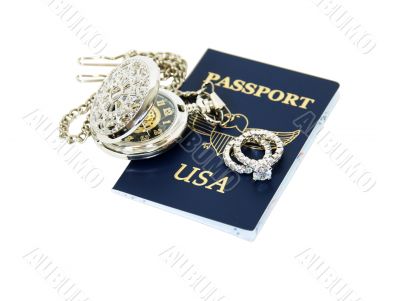 Man and woman traveling