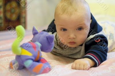 Baby with toy