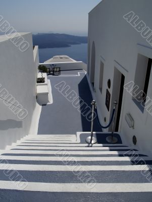 Stair to hotel, Santorini