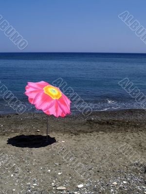 Exlusive umbrella on the beach, Crete