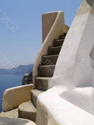 Ladder to the sky. Santorini, Greece