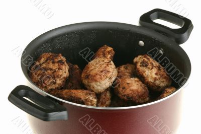 Cutlets in a pan