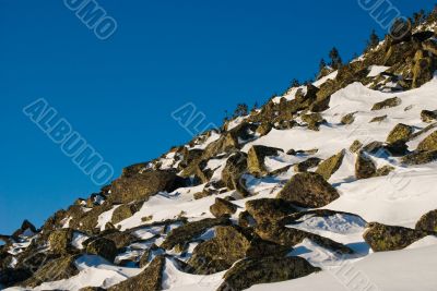 stones on mountain