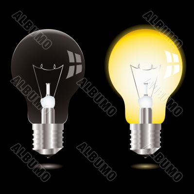 light bulb on off