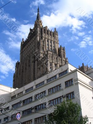 Building in the street arbat in Moscow