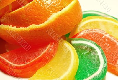 Oranges and candy