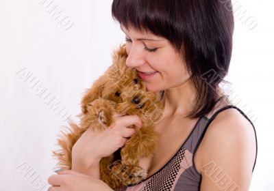 Puppy in embraces