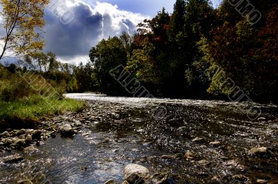 At the rapid river