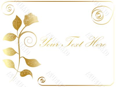 vector golden rose frame
