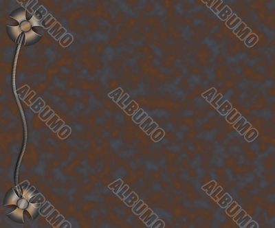  border in rusty metallic style