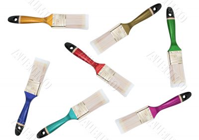 multicolored brushes