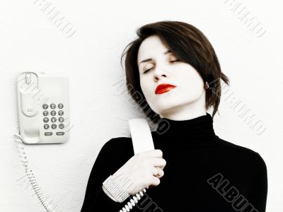 woman with phone