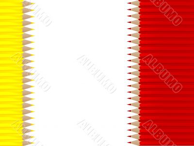 yellow and red pencil