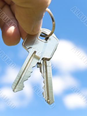 key at the hand