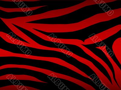 vector zebra in red