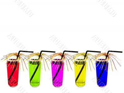 multicolored coctails