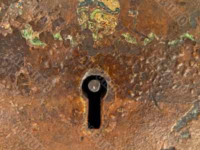 rusty keyhole