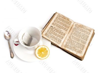 tea and book