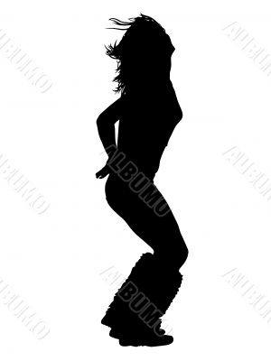 silhouette of girl
