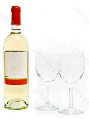 white wine with wineglasses