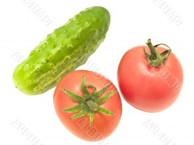 tomatoes and cucumber