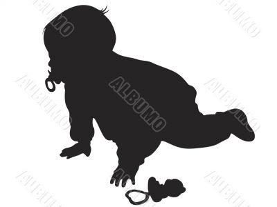 little baby silhouette