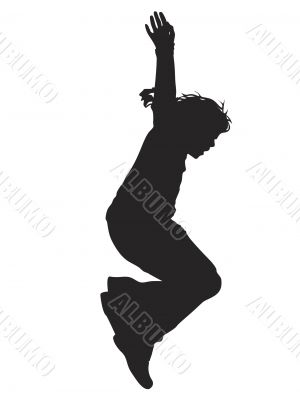 silhouette of young girl