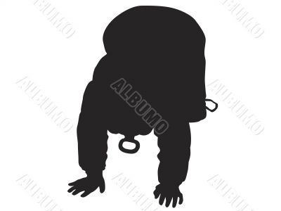 little baby silhouette