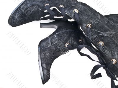 winter black boots