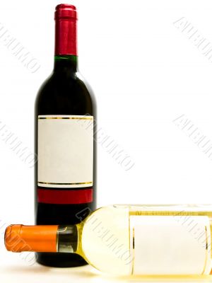 bottles of the white and red wine