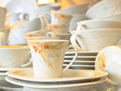 tea cup and the service