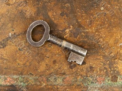 rusty background with key