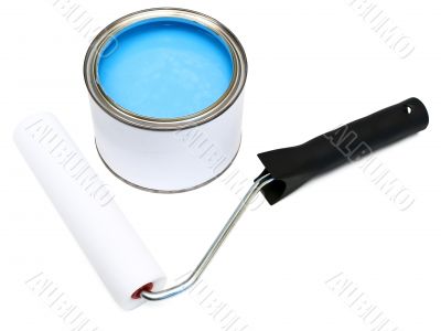 roller and blue color