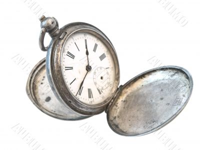 old silver clock