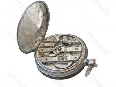 old silver clock