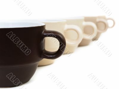 row of cups