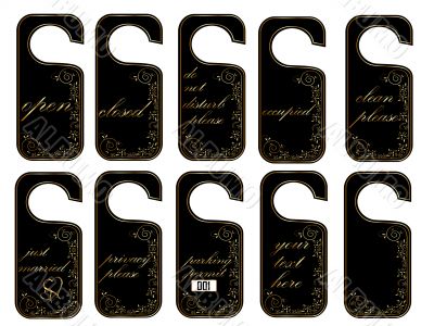 vector door hang tags