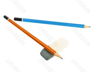 pencils and eraser
