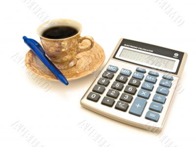 coffee and pen