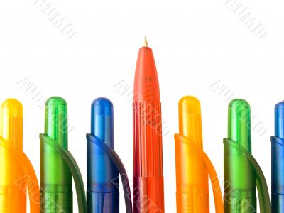 multicolored ballpoint