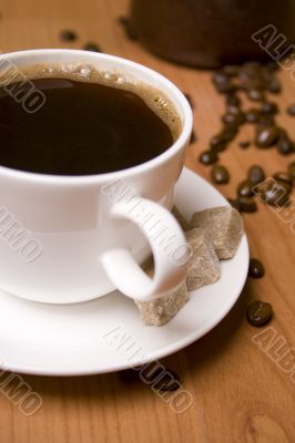 coffee, sugar and beans