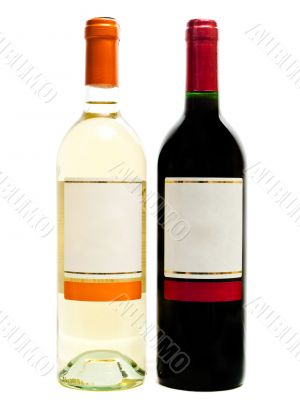 bottles of the red and white wine