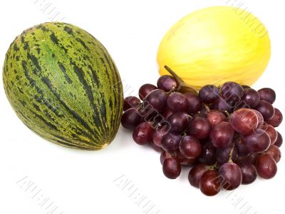 melons and grape