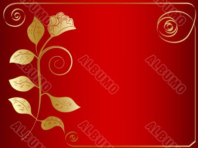 vector golden rose frame