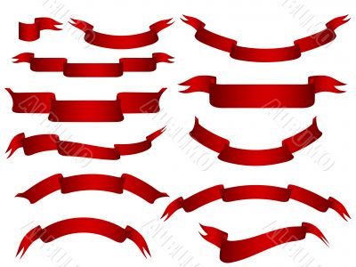 red vector banners